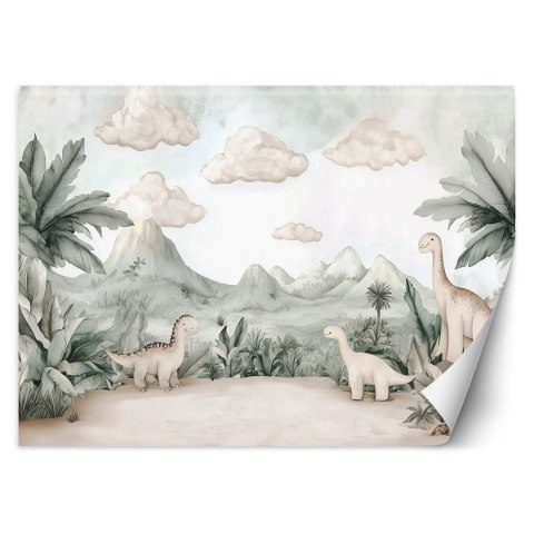 Fototapeta dla dzieci do pokoju, Dinozaury Jurajski świat w pastelach - 150x105