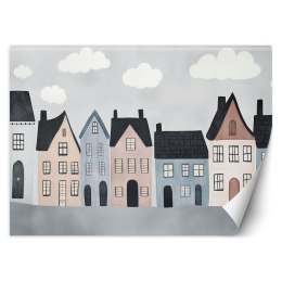Fototapeta do pokoju dziecka, Kolorowe domy miasto - 100x70