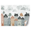 Fototapeta do pokoju dziecka, Kolorowe domy miasto - 200x140