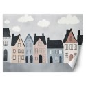 Fototapeta do pokoju dziecka, Kolorowe domy miasto - 200x140