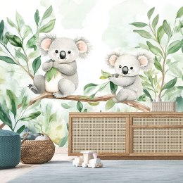 Fototapeta do pokoju dziecka, Misie Koala Liście eukaliptusa - 300x210
