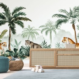 Fototapeta do pokoju dziecka, Palmy Zwierzęta Afrykańskie - 250x175
