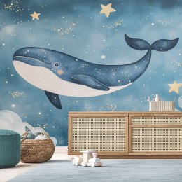 Fototapeta do pokoju dziecka, Wieloryb w niebieskich chmurach - 150x105