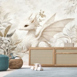 Fototapety dla dzieci do pokoju, Mały Smok Kwiaty Rośłiny - 250x175