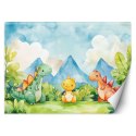 Fototapety do pokoju dziecięcego, Śmieszne Dinozaury Kolorowe - 150x105