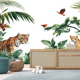 Fototapety dziecięce, Palmy Tygrys Zwierzęta Afryka - 250x175