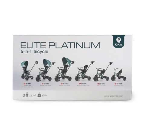 Qplay Rowerek Trójkołowy Elite Platinum Grey Qplay Rowerek Trójkołowy Elite Platinum Grey