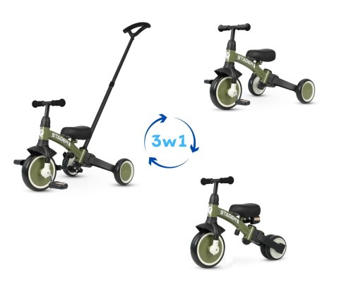 Qplay Rowerek Trójkołowy Stager 3w1 Green Qplay Rowerek Trójkołowy Stager 3w1 Green