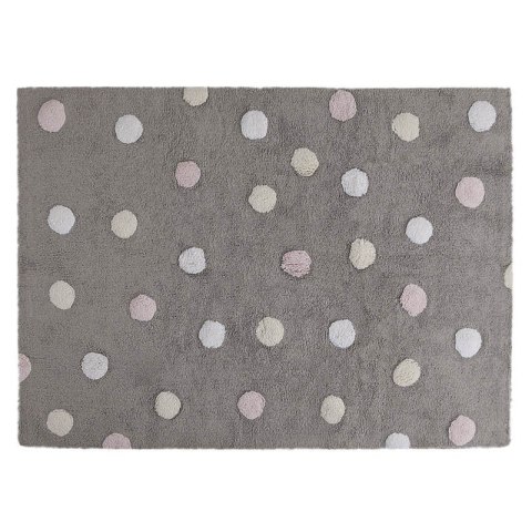 Dywan bawełniany Topos Tricolor Grey Pink 120x160 cm Dywan bawełniany Topos Tricolor Grey Pink 120x160 cm