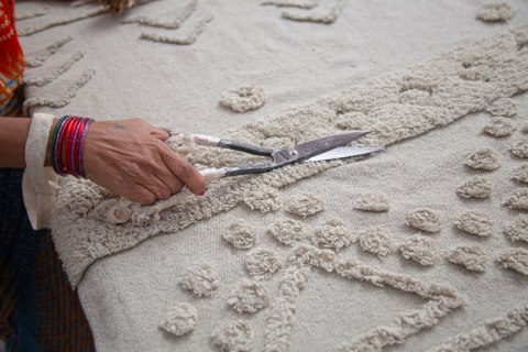 Dywan bawełniany Tribu Natural S 120x160 cm Lorena Canals Dywan bawełniany Tribu Natural S 120x160 cm Lorena Canals