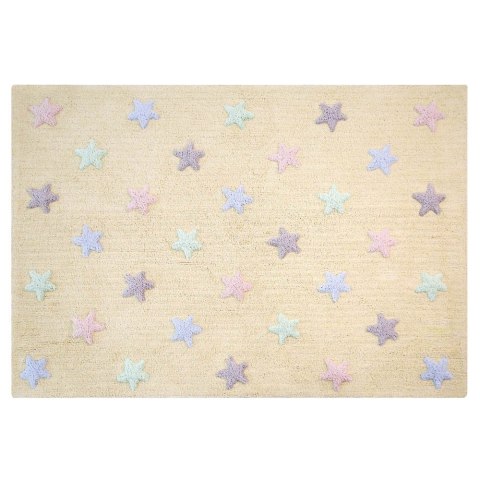 Dywan bawełniany Tricolor Star Vanilla 120x160 cm Lorena Canals Dywan bawełniany Tricolor Star Vanilla 120x160 cm Lorena Canals