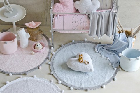Lorena Canals Dywan bawełniany BUBBLY Soft Blue Ø 120 cm Lorena Canals Dywan bawełniany BUBBLY Soft Blue Ø 120 cm