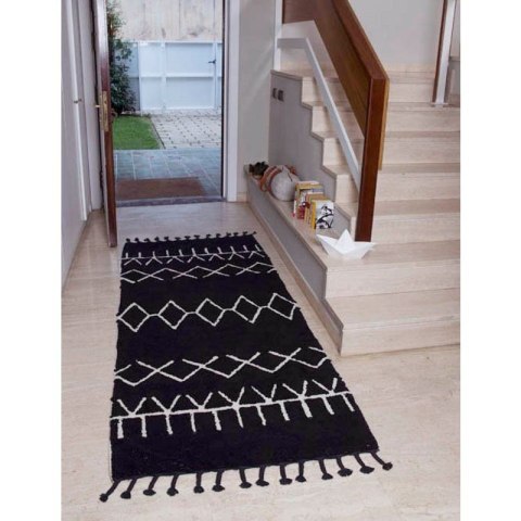 Lorena Canals Dywan bawełniany Bereber Black P 80 x 230 cm Lorena Canals Dywan bawełniany Bereber Black P 80 x 230 cm