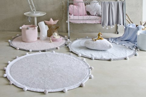 Lorena Canals Dywan bawełniany Bubbly Light Grey Ø 120 cm Lorena Canals Dywan bawełniany Bubbly Light Grey Ø 120 cm