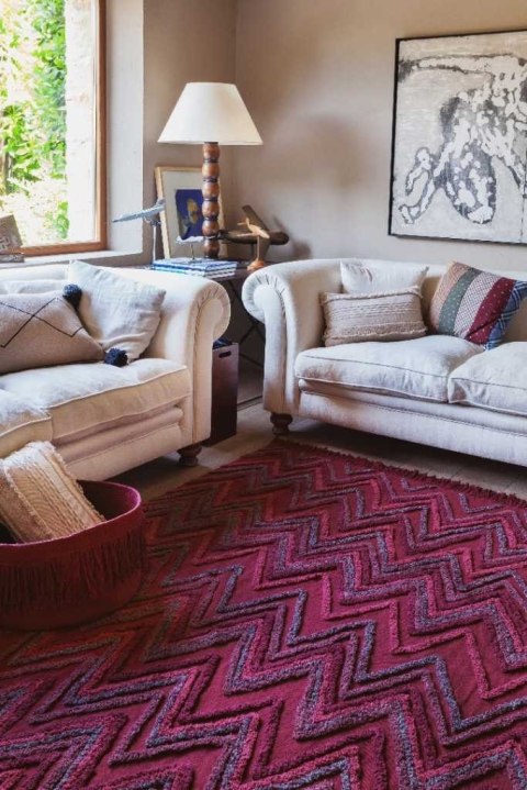 Lorena Canals Dywan bawełniany Earth Savannah Red 170 x 240 cm Lorena Canals Dywan bawełniany Earth Savannah Red 170 x 240 cm