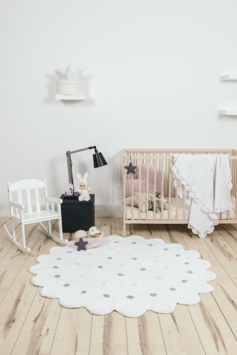 Lorena Canals Dywan bawełniany Galletita Blanco/White Ø 140 cm Lorena Canals Dywan bawełniany Galletita Blanco/White Ø 140 cm