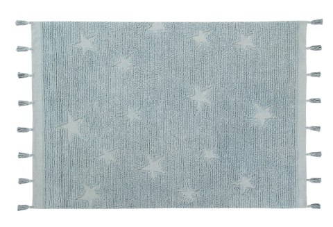 Lorena Canals Dywan bawełniany Hippy Stars Aqua Blue 120 x 175 cm Lorena Canals Dywan bawełniany Hippy Stars Aqua Blue 120 x 175 cm