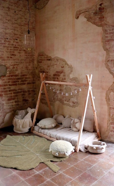 Lorena Canals Dywan bawełniany Monstera Olive 120 x 180 cm Lorena Canals Dywan bawełniany Monstera Olive 120 x 180 cm