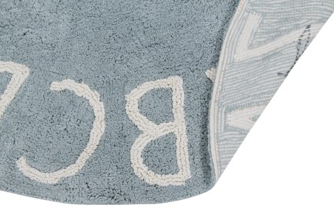 Lorena Canals Dywan bawełniany Round ABC Vintage Azul Natural Ø 150 cm Lorena Canals Dywan bawełniany Round ABC Vintage Azul Natural Ø 150 cm