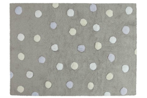 Lorena Canals Dywan bawełniany Topos Tricolor Grey Azul/Blue 120 x 160 cm Lorena Canals Dywan bawełniany Topos Tricolor Grey Azul/Blue 120 x 160 cm