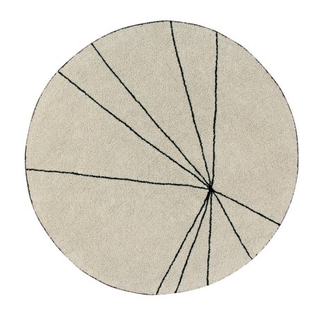 Lorena Canals Dywan bawełniany Trace Beige Ø 160 cm Lorena Canals Dywan bawełniany Trace Beige Ø 160 cm