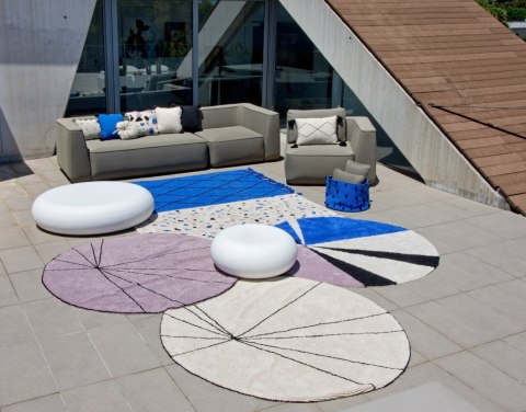Lorena Canals Dywan bawełniany Trace Beige Ø 160 cm Lorena Canals Dywan bawełniany Trace Beige Ø 160 cm