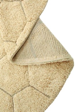 Dywan bawełnainy okrągły Ø 140, Honeycomb golden, Plaster Miodu, Planet Bee, Lorena Canals