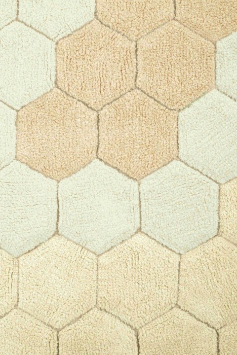 Dywan bawełnainy okrągły Ø 140, Honeycomb golden, Plaster Miodu, Planet Bee, Lorena Canals Dywan bawełnainy okrągły Ø 140, Honeycomb golden, Plaster Miodu, Planet Bee, Lorena Canals
