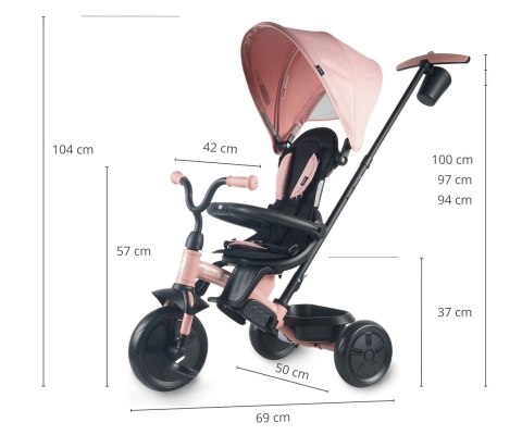 Qplay Rowerek Trójkołowy Elite Platinum Pink Qplay Rowerek Trójkołowy Elite Platinum Pink