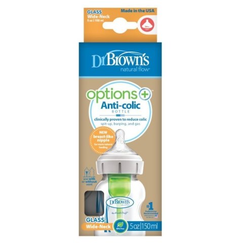 Butelka szklana 150ml szeroka options DR BROWNS DR BROWNS Butelka szklana 150ml szeroka options DR BROWNS DR BROWNS