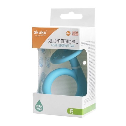 Gryzak silikon ślimak blue AKUKU ALBIS Gryzak silikon ślimak blue AKUKU ALBIS