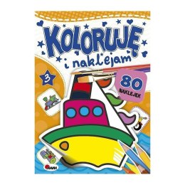Koloruję i naklejam 3 AWM WYDAWNICTWO AWM WYDAWNICTWO
