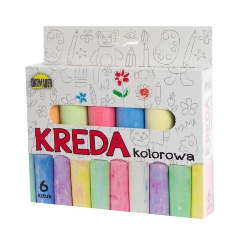 Kreda chodnikowa gruba 6szt. DROMADER DROMADER Kreda chodnikowa gruba 6szt. DROMADER DROMADER