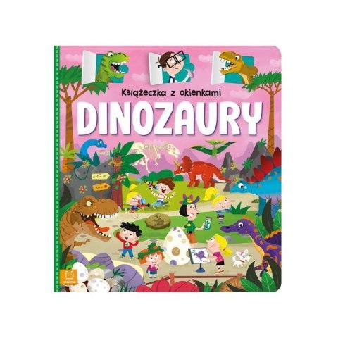 Książka z okienkami dinozaury AKSJOMAT AKSJOMAT Książka z okienkami dinozaury AKSJOMAT AKSJOMAT
