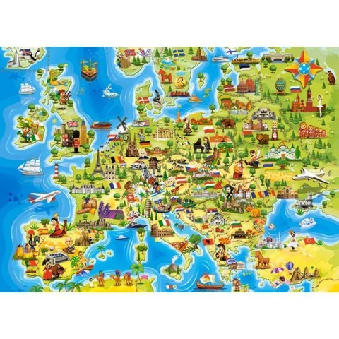 Puzzle 100 map of europe CASTOR CASTOR Puzzle 100 map of europe CASTOR CASTOR