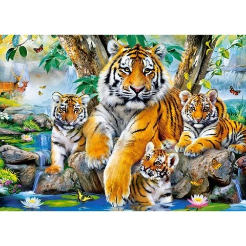 Puzzle 120el. tigers by stream CASTOR CASTOR Puzzle 120el. tigers by stream CASTOR CASTOR
