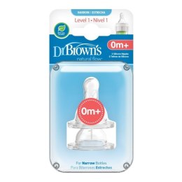 Smoczki 1 standard silikon 2 szt 0m+ DR BROWNS DR BROWNS
