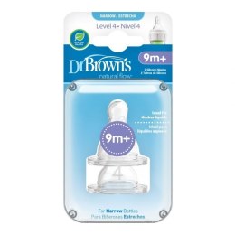 Smoczki 4 standard silicon 2 szt 9m+ DR BROWNS DR BROWNS