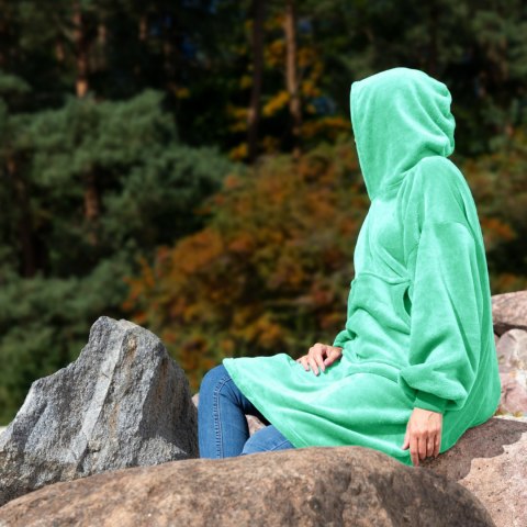 Bluzair Bluza Koc Hoodie Oversize Polska Miętowy Bluzair Bluza Koc Hoodie Oversize Polska Miętowy