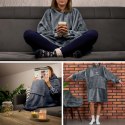 Bluzair SUPER MAMA - Bluza koc - Szary - prezent na dzień matki