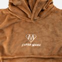 Bluzair SUPER MAMA - Bluza koc - Toffee - prezent na dzień matki