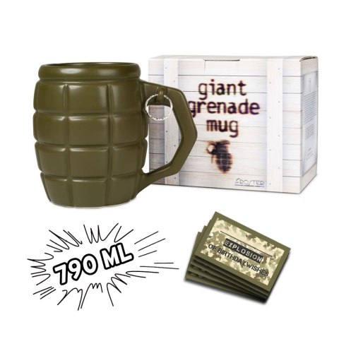 Gigantyczny Kubek Granat Zielony dla chłopaka męża Gigantyczny Kubek Granat Zielony dla chłopaka męża