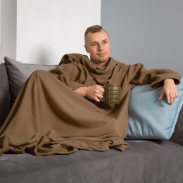 Kocyk Szlafrok Cappuccino koc z rękawami polar