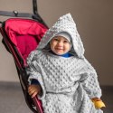 Kocyk do wózka fotelika samochodowego szary minky