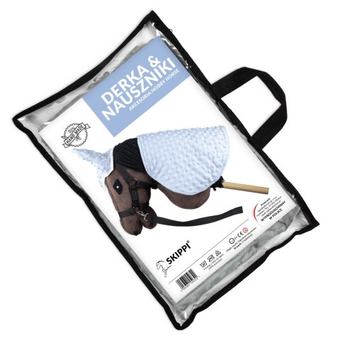 Derka i nauszniki Skippi dla Hobby Horse - niebieska - uniwersalny rozmiar Derka i nauszniki Skippi dla Hobby Horse - niebieska - uniwersalny rozmiar