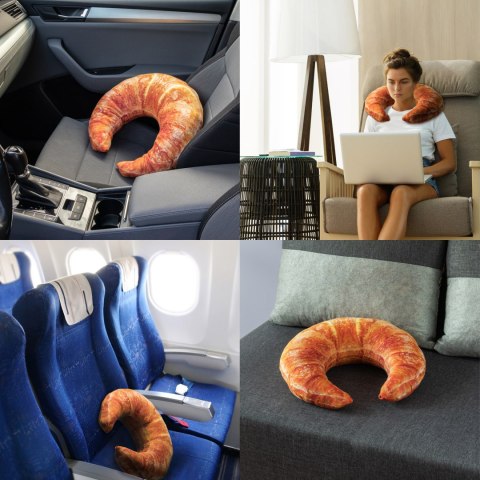Grzejący Croissant poduszka rogal podróżny podróż Grzejący Croissant poduszka rogal podróżny podróż