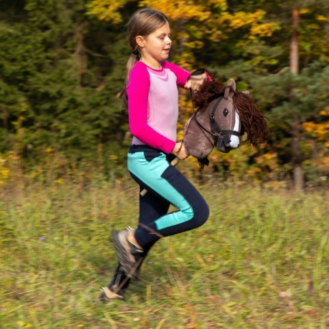 Kasztanowaty konik hobby horse duży A3 kantar HH Kasztanowaty konik hobby horse duży A3 kantar HH