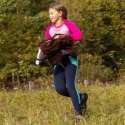 Kasztanowaty konik hobby horse duży A3 kantar HH