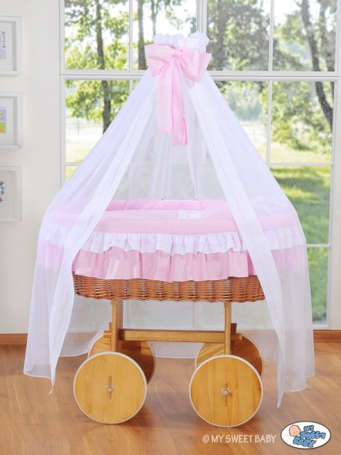 Kosz Mojżesza z baldachimem Deluxe- Bell Amy różowy Kosz Mojżesza z baldachimem Deluxe- Bell Amy różowy