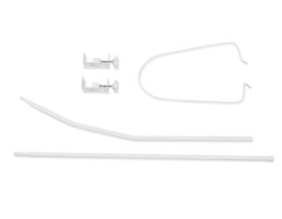 Stelaż do baldachimu/moskitiery do łóżeczka dwuczęściowy, zapakowany w kartonik i folię